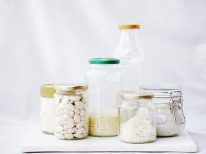 Photo of jars filled from Montreal zero waste shops