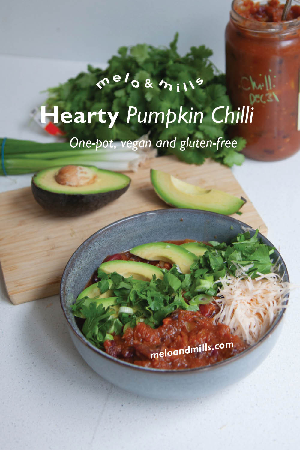 Hearty One-Pot Pumpkin Chilli [Vegan & Gluten-Free] - Melo & Mills
