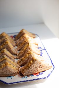 rows of sandwich triangles